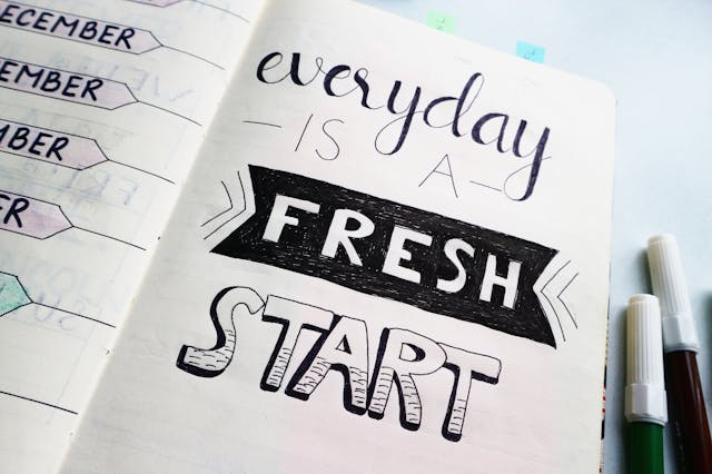 white paper with a motivational quote