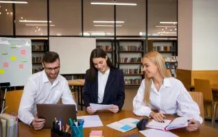 Young business people pursuing an MBA programme