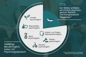 Psychologie-Berufsfelder im Tortendiagramm