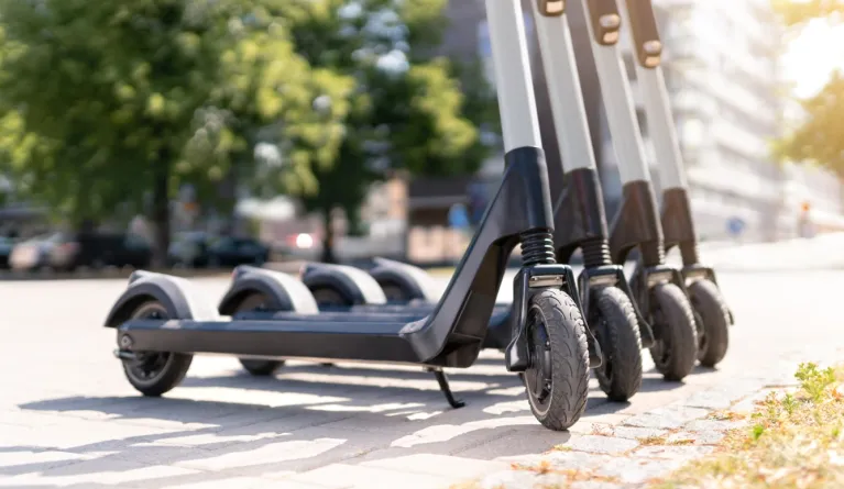 E-Scooter in der Stadt sorgt für nachhaltige Mobilität