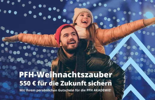 Junges Pärchen im Winter: Der PFH Weihnachtszauber